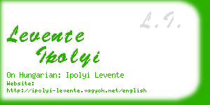 levente ipolyi business card